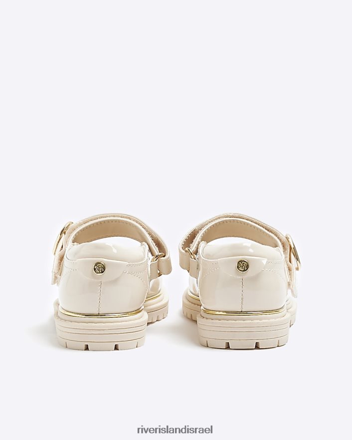 הַנעָלָה River Island mg אבזם לב נעלי מרי ג'יין קרם בנות BDZ4083506