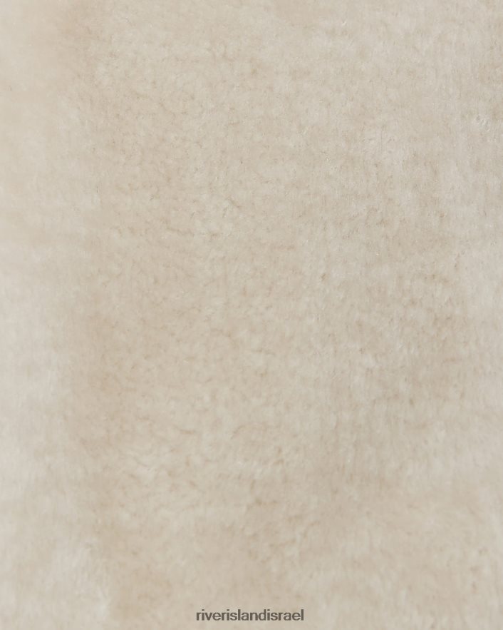 לבוש River Island מעיל טייסים מפרווה מלאכותית של mg קרם בנות BDZ4083529