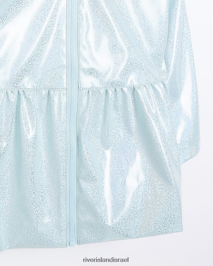 לבוש River Island mg מעיל גשם פפלום נצנצים כְּחוֹל בנות BDZ4083562