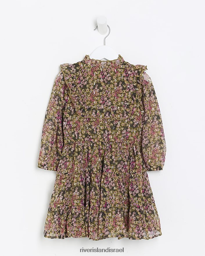 לבוש River Island שמלת סקייטר פרחונית של mg וָרוֹד בנות BDZ4086634