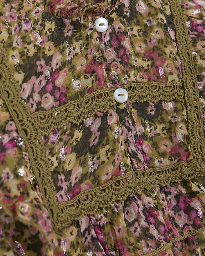 לבוש River Island שמלת סקייטר פרחונית של mg וָרוֹד בנות BDZ4086634