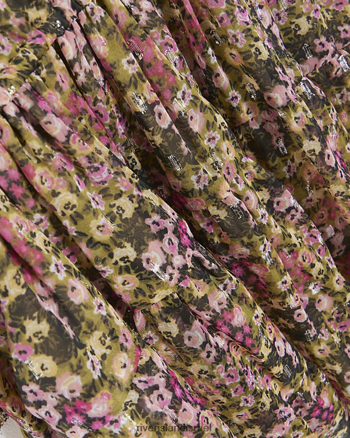 לבוש River Island שמלת סקייטר פרחונית של mg וָרוֹד בנות BDZ4086634