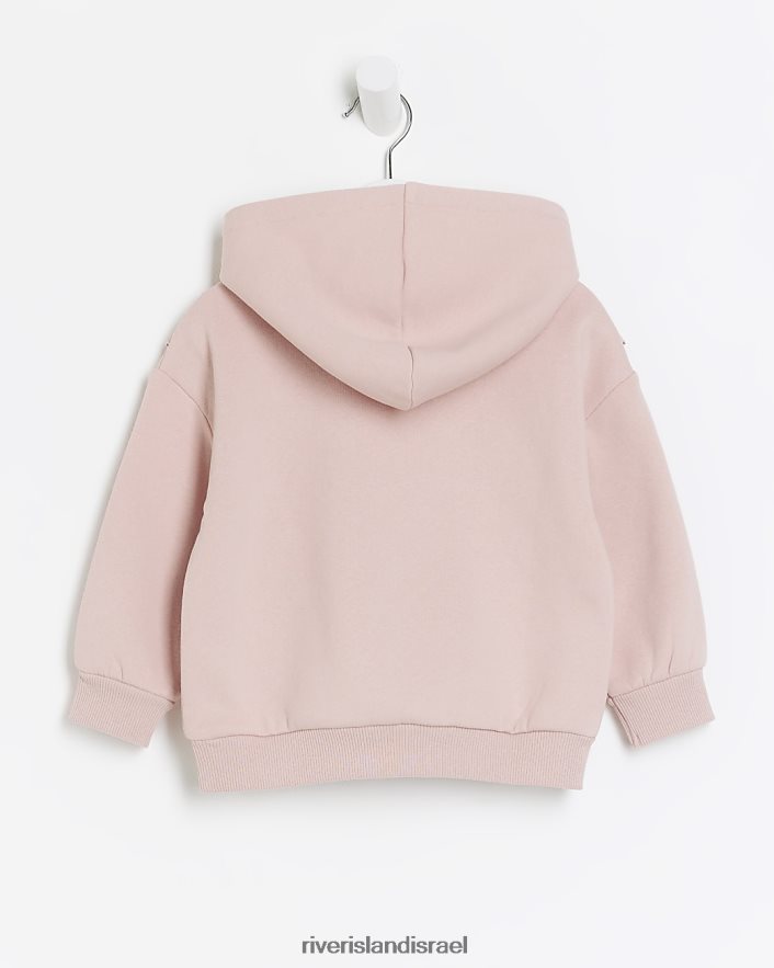 לבוש River Island קפוצ'ון פרט תחרה של mg וָרוֹד בנות BDZ4086636