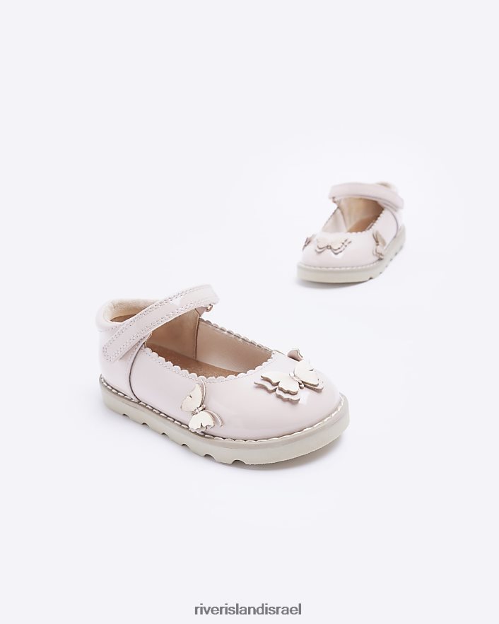 הַנעָלָה River Island mg נעלי פרפר מעור וָרוֹד בנות BDZ4086693