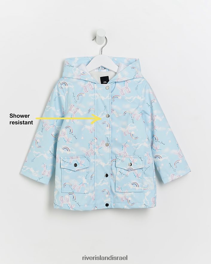 לבוש River Island mg מעיל גשם עמיד למקלחת כְּחוֹל בנות BDZ4086714