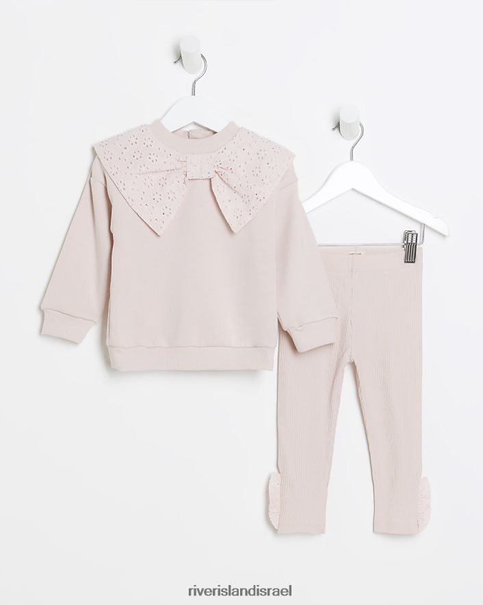 לבוש River Island תלבושת זיעה קשת של mg broderie וָרוֹד בנות BDZ4086651