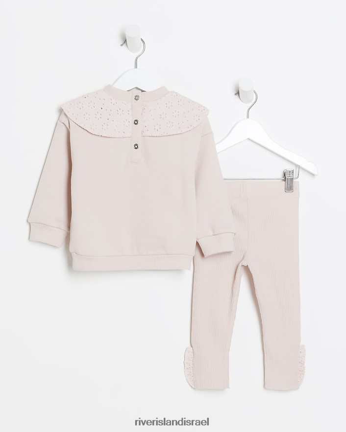 לבוש River Island תלבושת זיעה קשת של mg broderie וָרוֹד בנות BDZ4086651