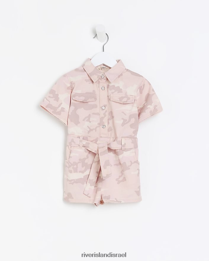 לבוש River Island חליפת משחק לחולצת עזר של mg camo וָרוֹד בנות BDZ4086561