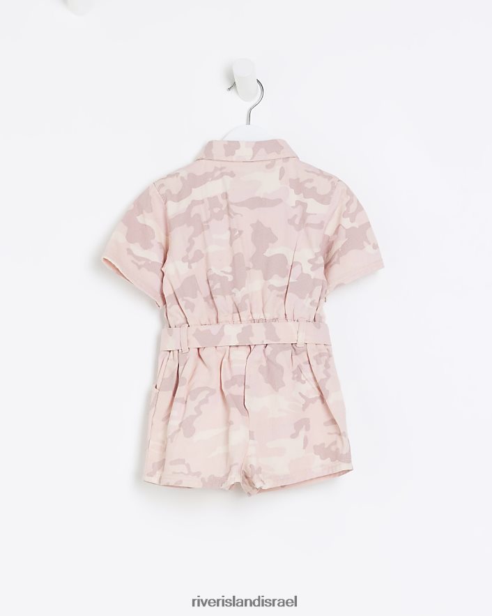 לבוש River Island חליפת משחק לחולצת עזר של mg camo וָרוֹד בנות BDZ4086561