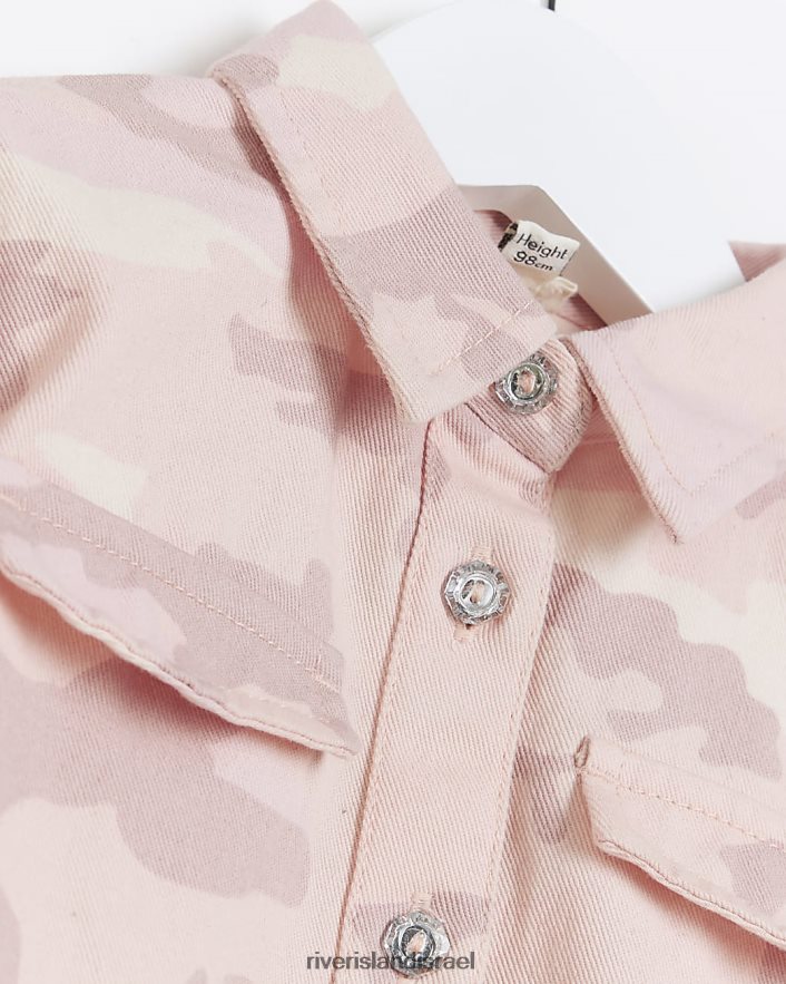 לבוש River Island חליפת משחק לחולצת עזר של mg camo וָרוֹד בנות BDZ4086561