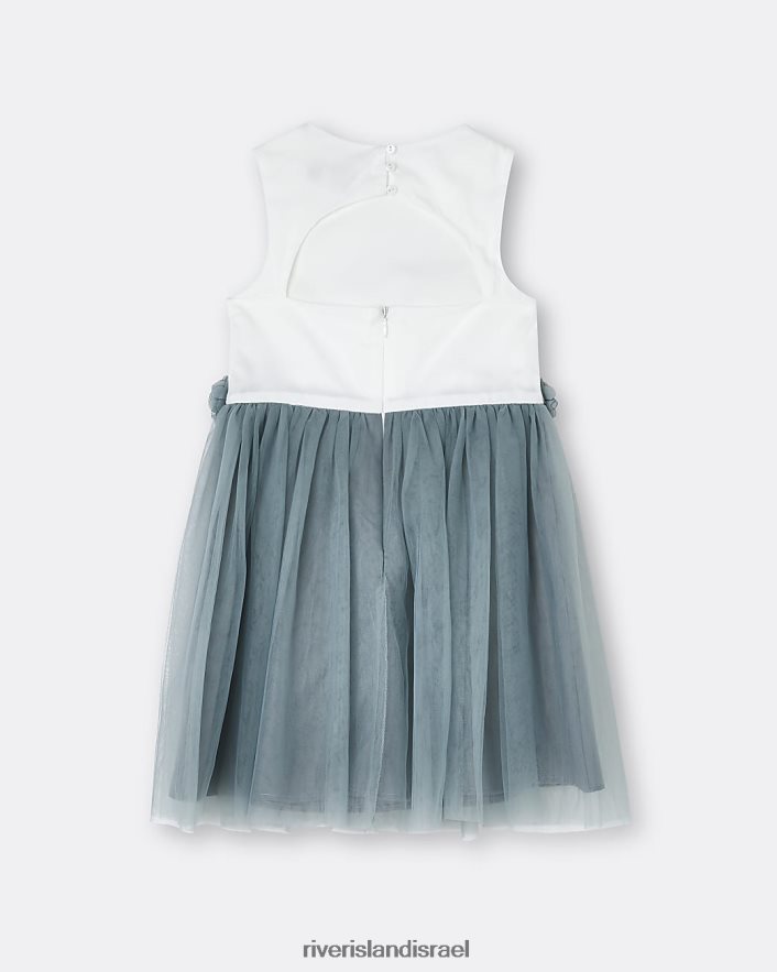 לבוש River Island שמלה פרחונית של mg chi chi אפור בנות BDZ4086723