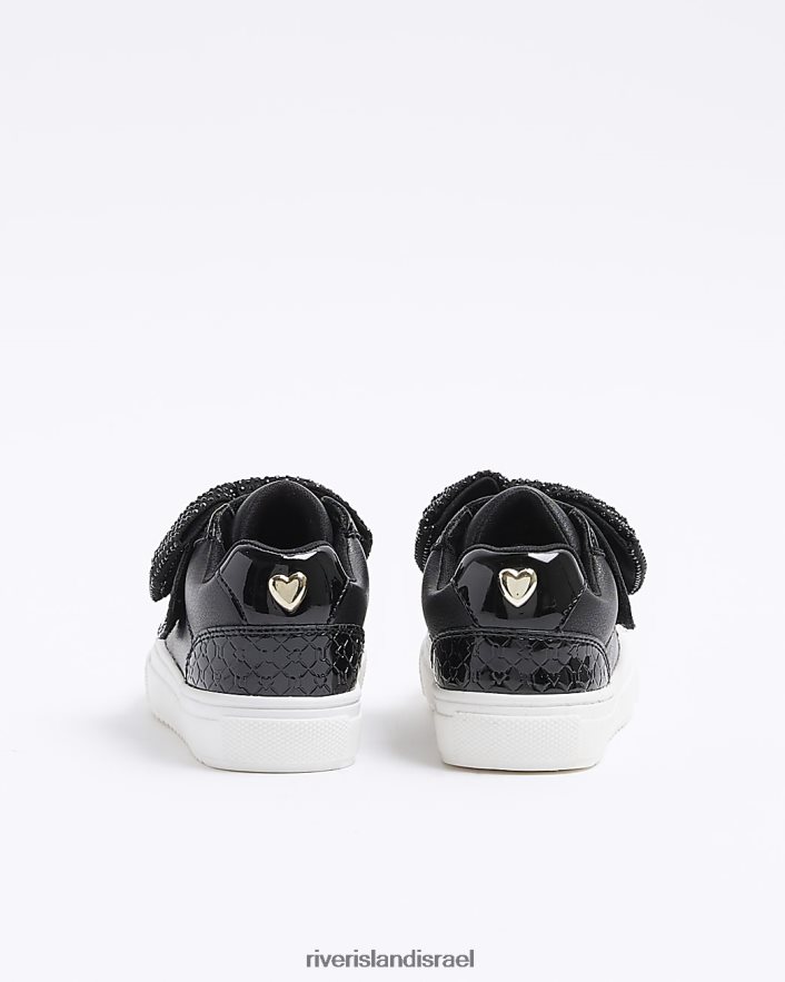 הַנעָלָה River Island נעלי קשת של mg diamante שָׁחוֹר בנות BDZ4083481