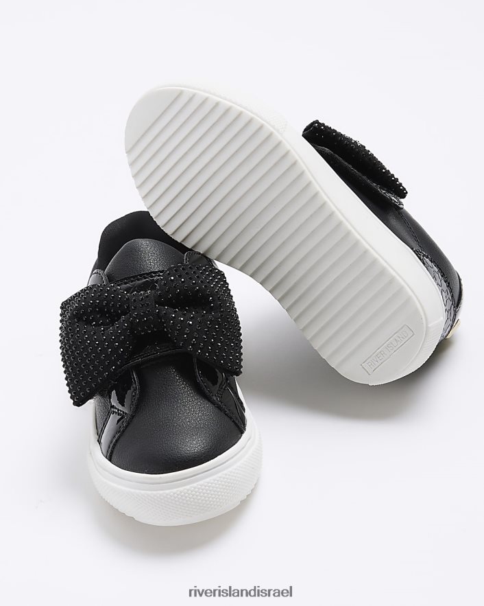 הַנעָלָה River Island נעלי קשת של mg diamante שָׁחוֹר בנות BDZ4083481