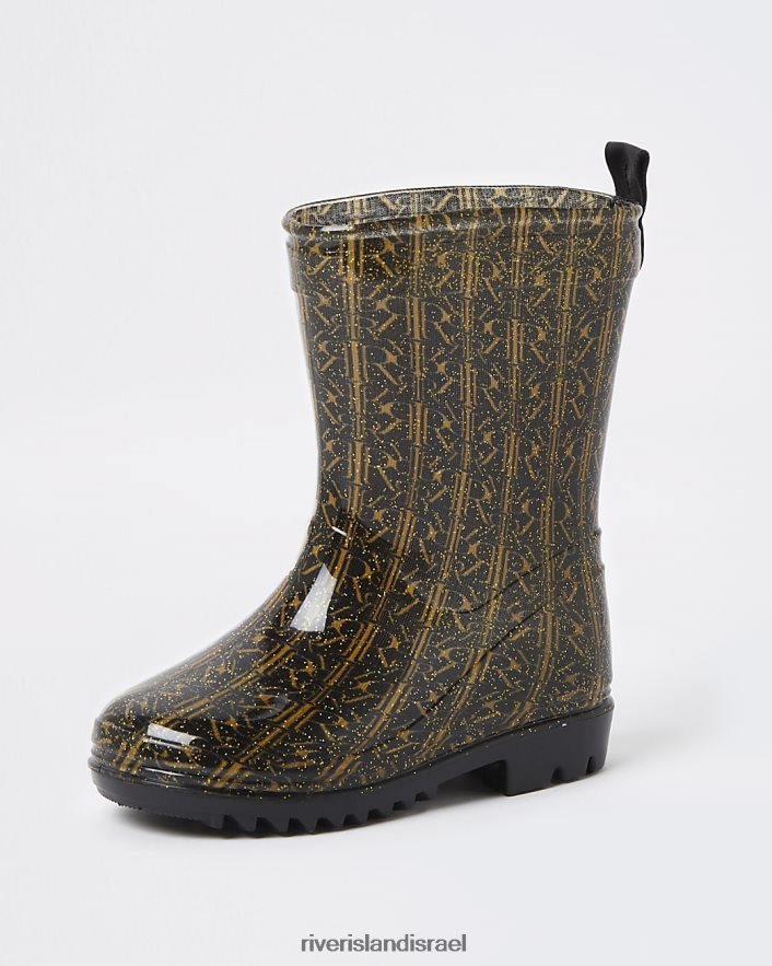 הַנעָלָה River Island מגפי גב מונוגרם של mg ri שָׁחוֹר בנות BDZ4083587