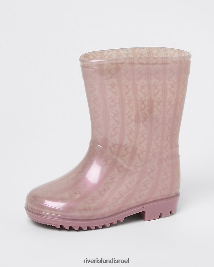 הַנעָלָה River Island מגפי גב מונוגרם של mg ri וָרוֹד בנות BDZ4083588
