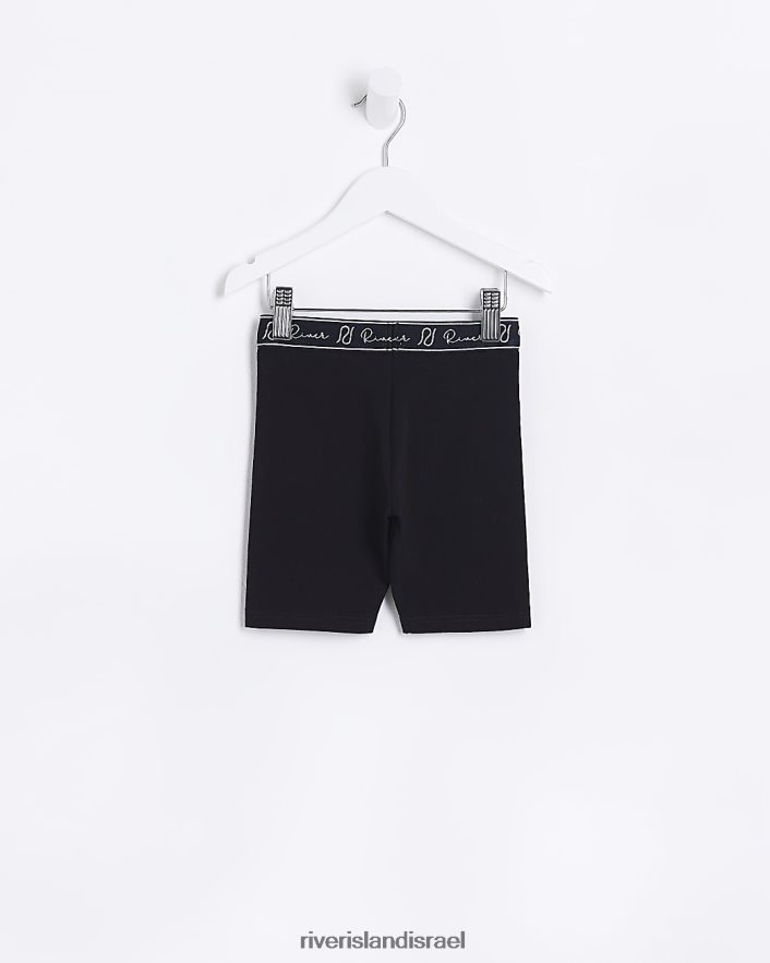 לבוש River Island מכנסי רכיבה קצרים של mg ri שָׁחוֹר בנות BDZ4086648