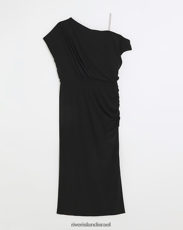 לבוש River Island שמלת midi רצועת יהלומים שָׁחוֹר נשים BDZ4083958