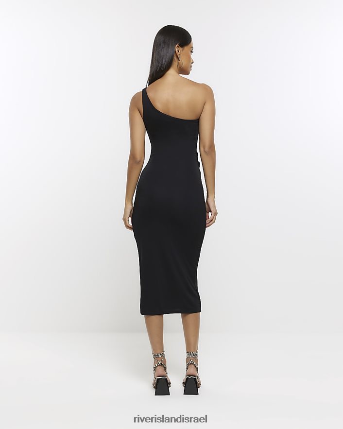 לבוש River Island שמלת midi bodycon עם פרט וילונות שָׁחוֹר נשים BDZ4081386