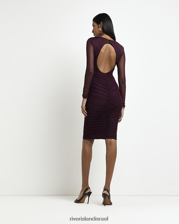 לבוש River Island שמלת midi bodycon מחוך אָדוֹם נשים BDZ4081956