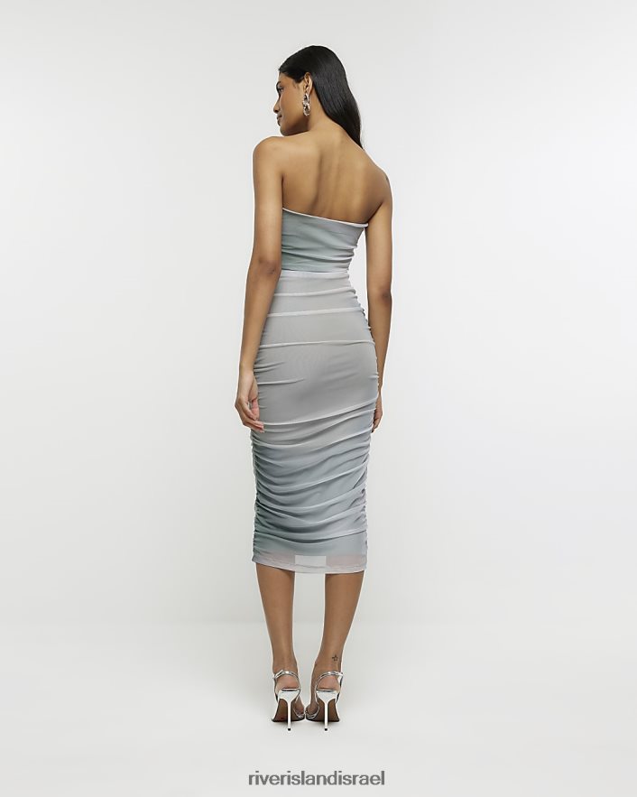 לבוש River Island שמלת midi ombre ruched bodycon וָרוֹד נשים BDZ4084262