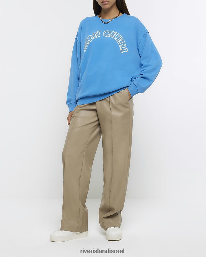לבוש River Island סווטשירט mon cherie כְּחוֹל נשים BDZ408676