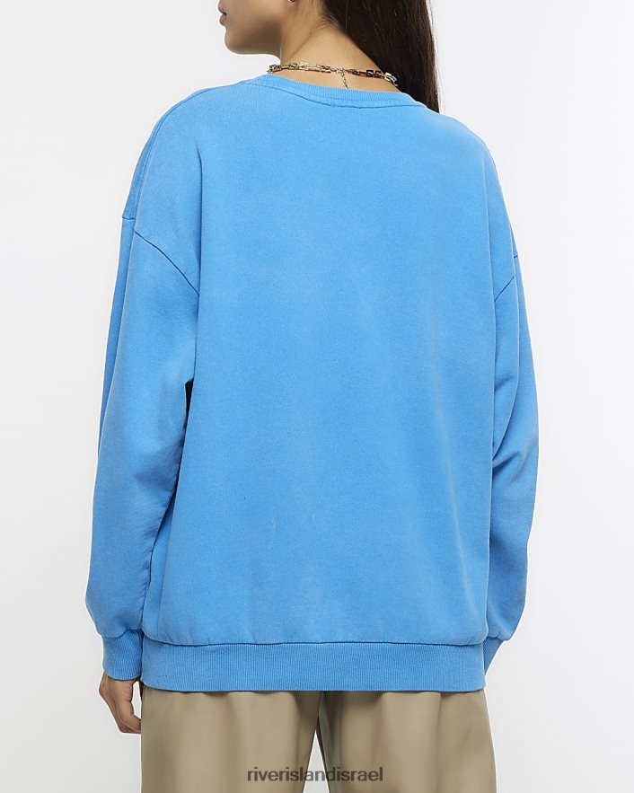 לבוש River Island סווטשירט mon cherie כְּחוֹל נשים BDZ408676
