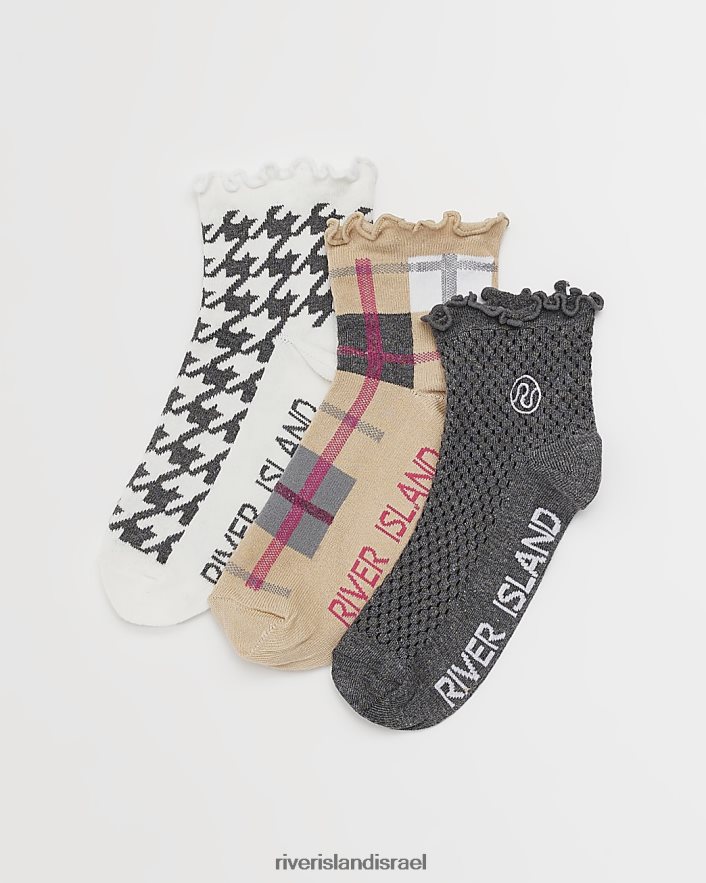 אביזרים River Island בדוק גרבי קרסול multipack שָׁחוֹר נשים BDZ4084995