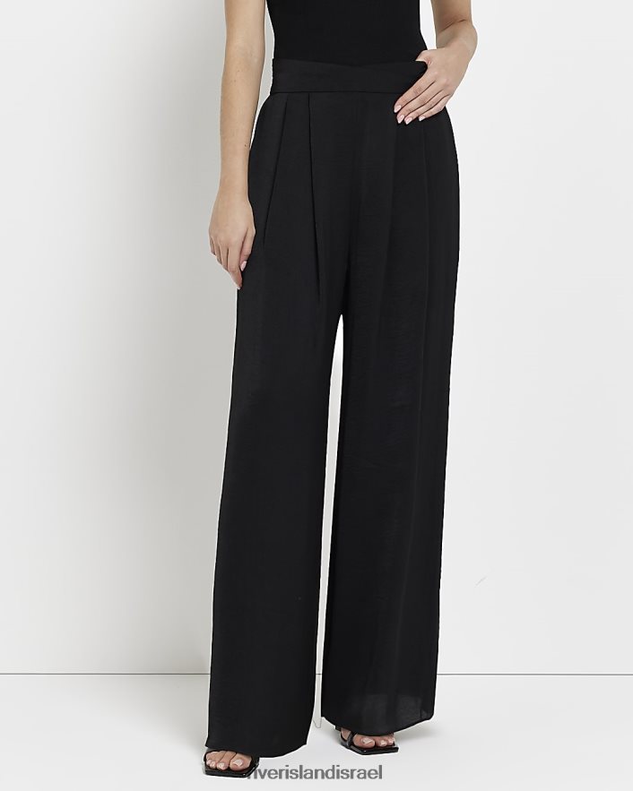 לבוש River Island מכנסיים רחבים לרגליים של palazzo שָׁחוֹר נשים BDZ4084734