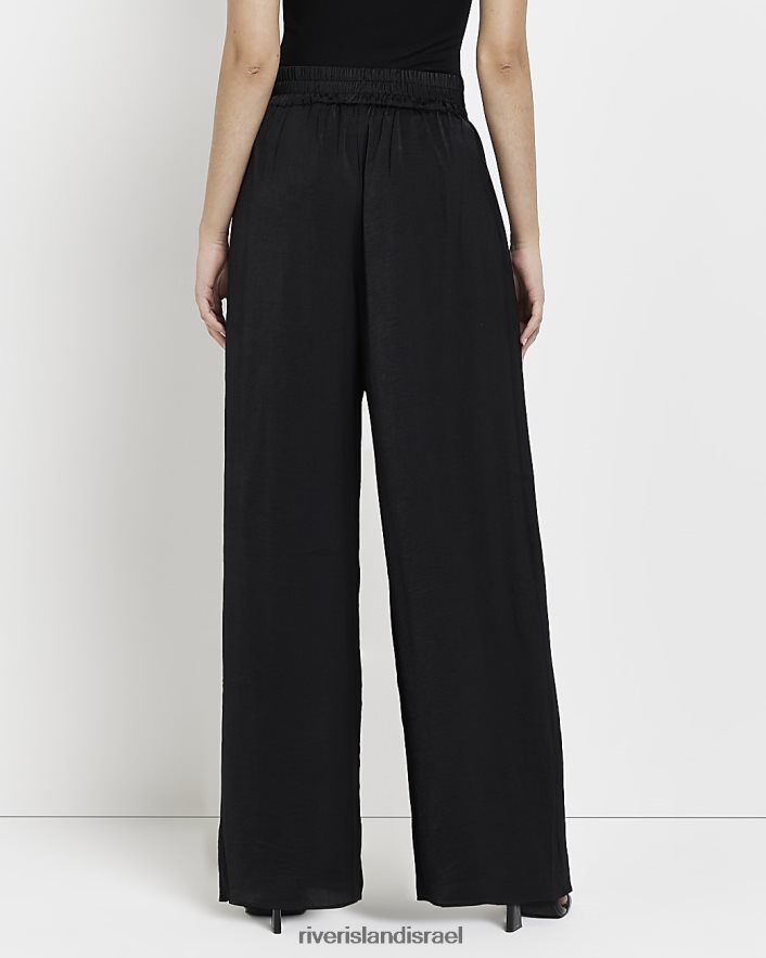 לבוש River Island מכנסיים רחבים לרגליים של palazzo שָׁחוֹר נשים BDZ4084734