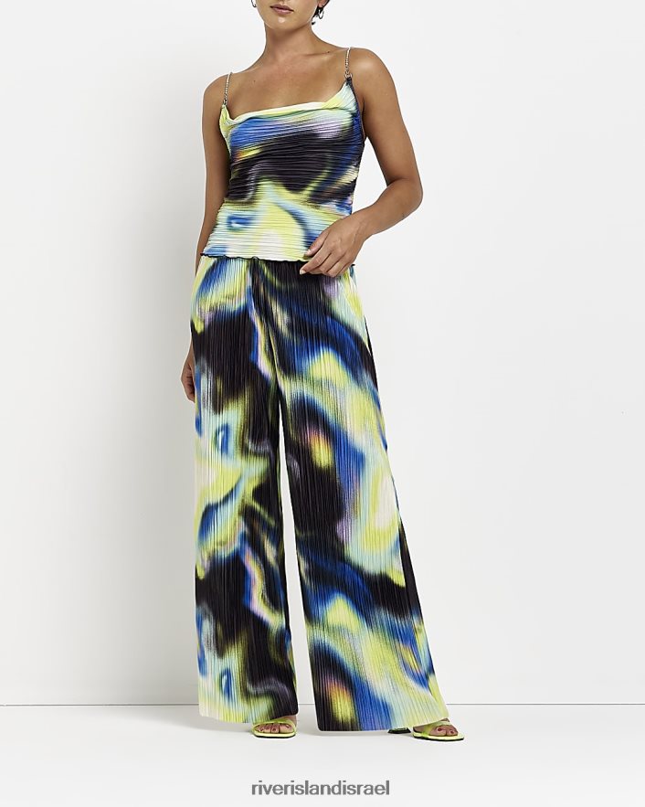 לבוש River Island טופ petite plisse ombre cami כְּחוֹל נשים BDZ4085332