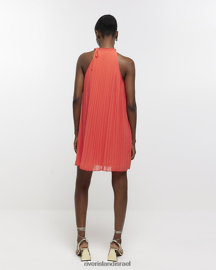 לבוש River Island שמלת מיני plisse אלמוג נשים BDZ4081489