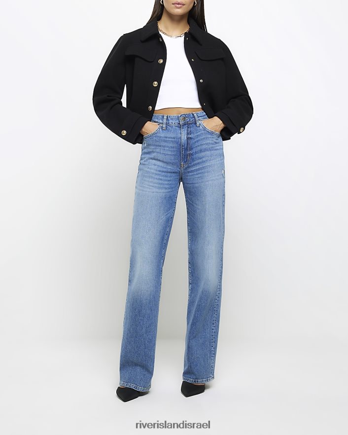לבוש River Island גופיית racer crop לבן נשים BDZ4081108
