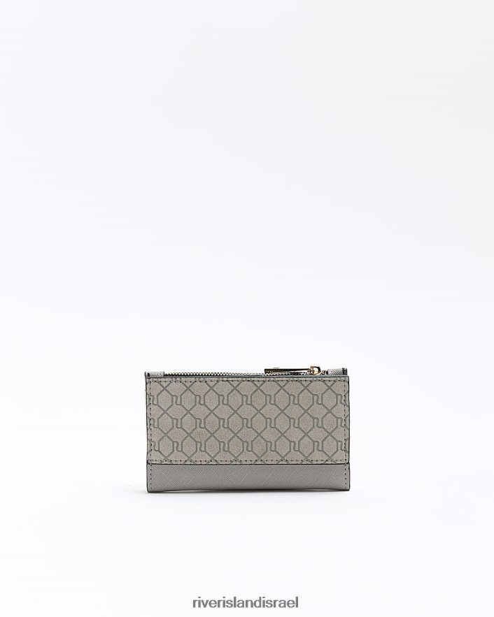 אביזרים River Island ארנק מיני מונוגרמה ri אפור נשים BDZ4081360