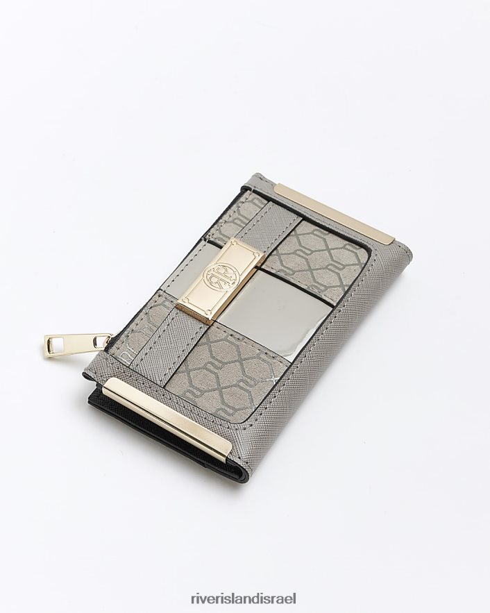 אביזרים River Island ארנק מיני מונוגרמה ri אפור נשים BDZ4081360