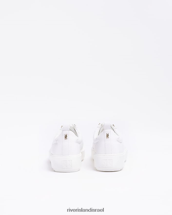 הַנעָלָה River Island מאמני מונוגרמה ri בולטות לבן נשים BDZ4081546
