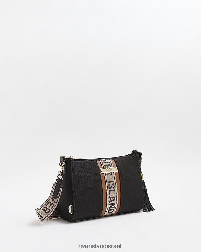 אביזרים River Island ri מונוגרמה תיק צולב גוף שָׁחוֹר נשים BDZ4081887