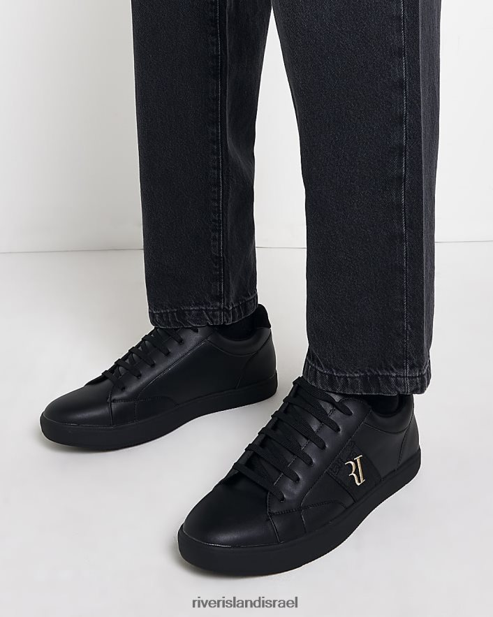 הַנעָלָה River Island מאמני פס ri שָׁחוֹר גברים BDZ4083107