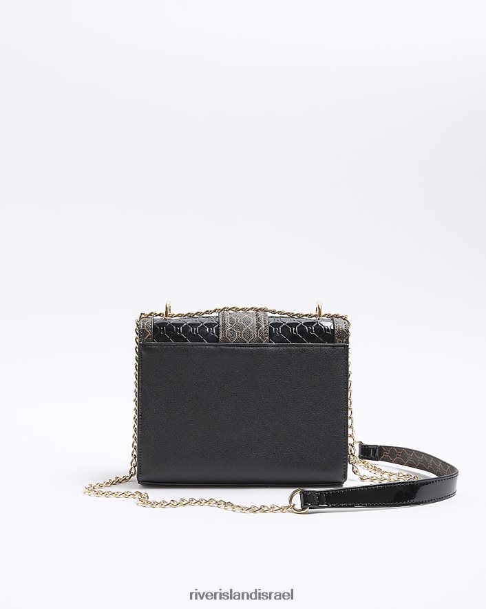 אביזרים River Island שקית מונוגרמה ri מובלטת שָׁחוֹר נשים BDZ4083804
