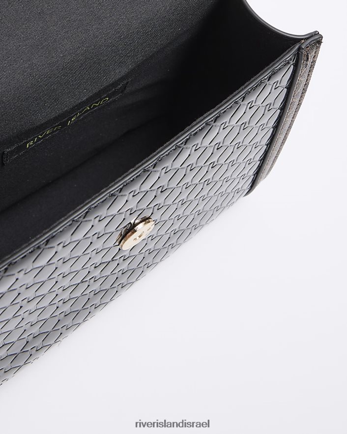 אביזרים River Island שקית מונוגרמה ri מובלטת שָׁחוֹר נשים BDZ4083804