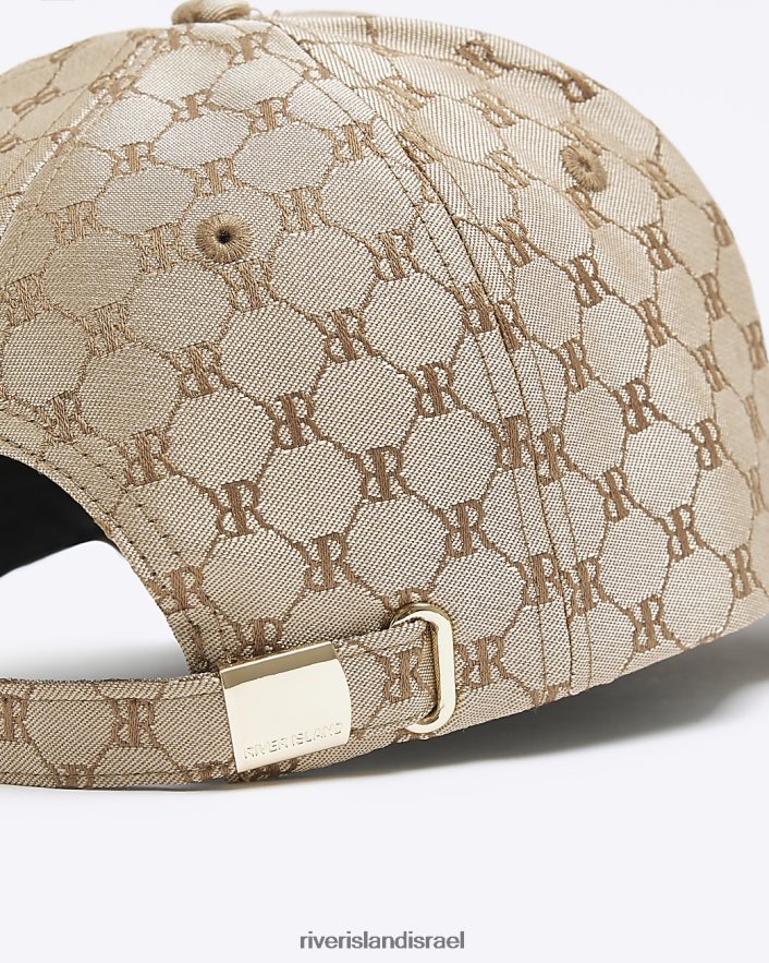 אביזרים River Island כובע מונוגרמה ri חום נשים BDZ4083832