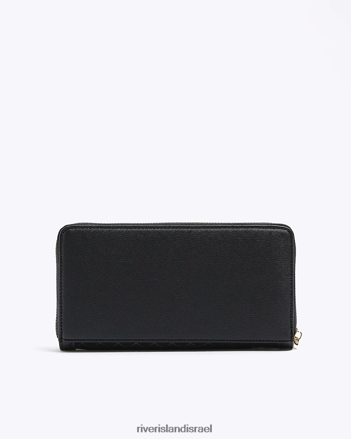 אביזרים River Island ארנק מונוגרמה ri שָׁחוֹר נשים BDZ4083876