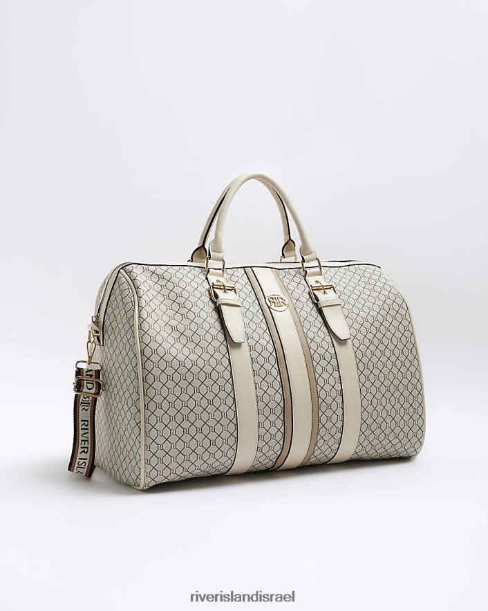 אביזרים River Island תיק נסיעות מונוגרמה ri בז' נשים BDZ4083925