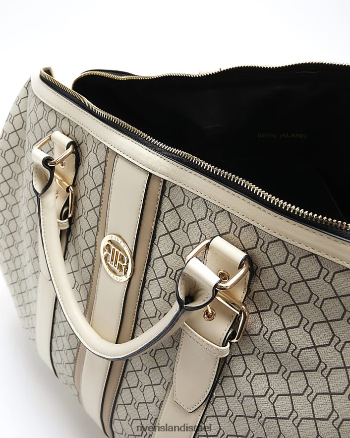 אביזרים River Island תיק נסיעות מונוגרמה ri בז' נשים BDZ4083925