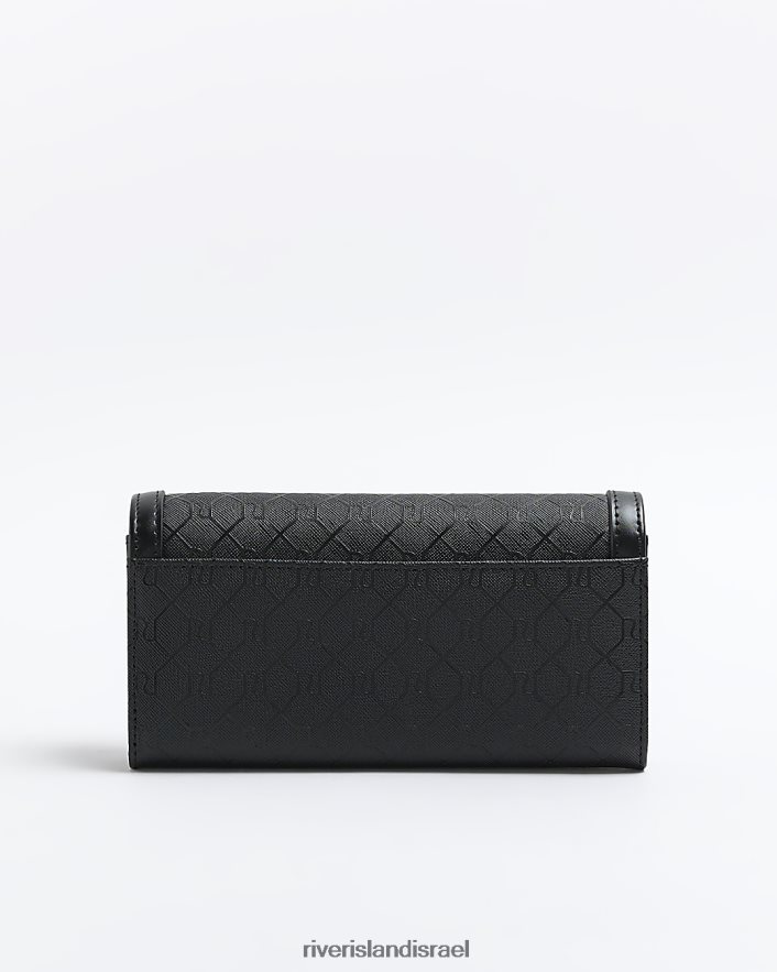 אביזרים River Island ארנק מונוגרמה ri שָׁחוֹר נשים BDZ4084456