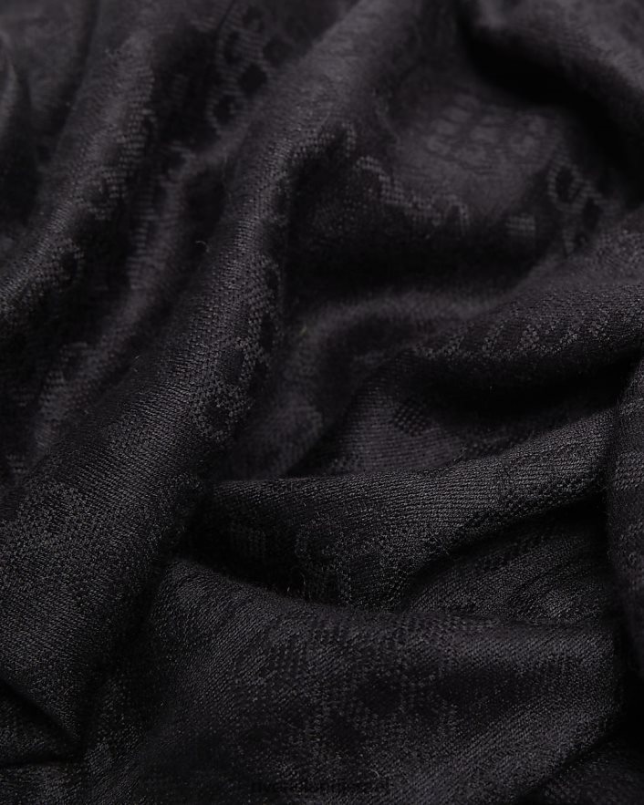 אביזרים River Island צעיף מונוגרמה ri שָׁחוֹר נשים BDZ4084457