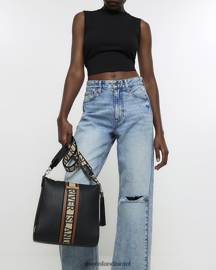 אביזרים River Island תיק שליח ri שָׁחוֹר נשים BDZ4084517