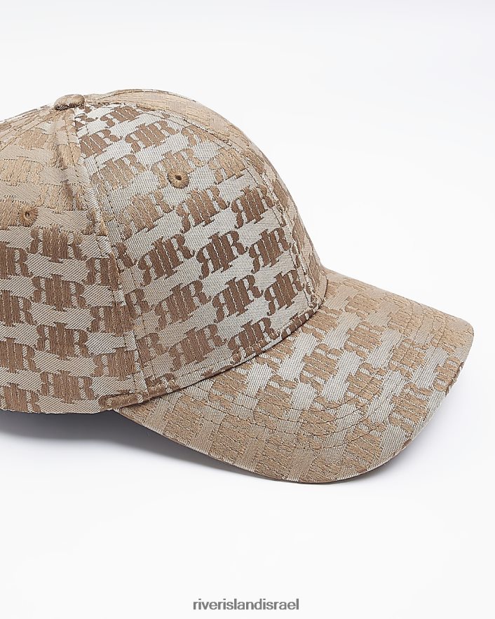 אביזרים River Island כובע אקארד מונוגרם ri חום נשים BDZ4084906