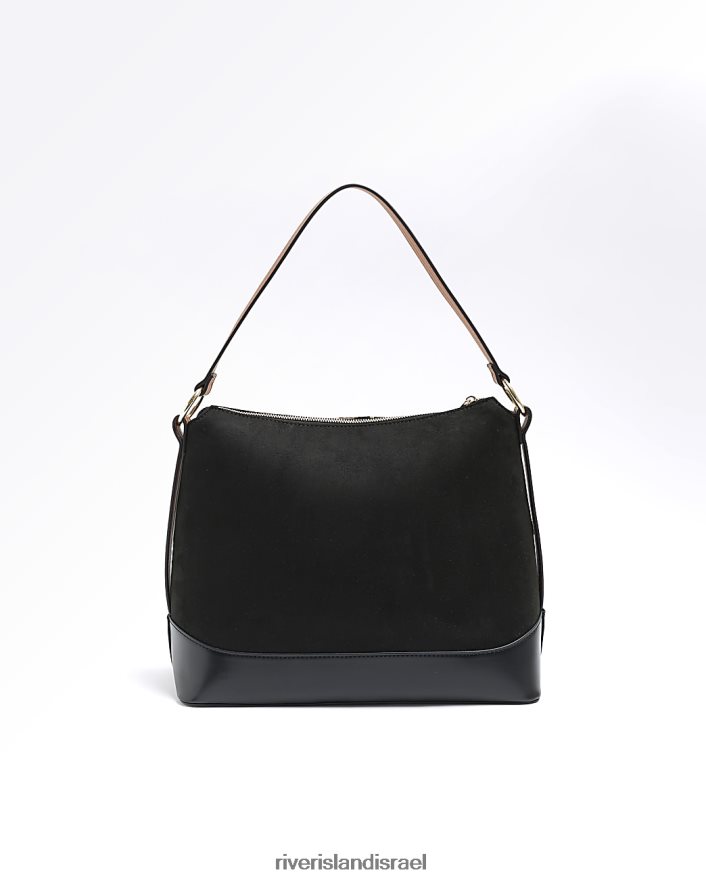 אביזרים River Island תיק כתף מונוגרמה ri שָׁחוֹר נשים BDZ408912