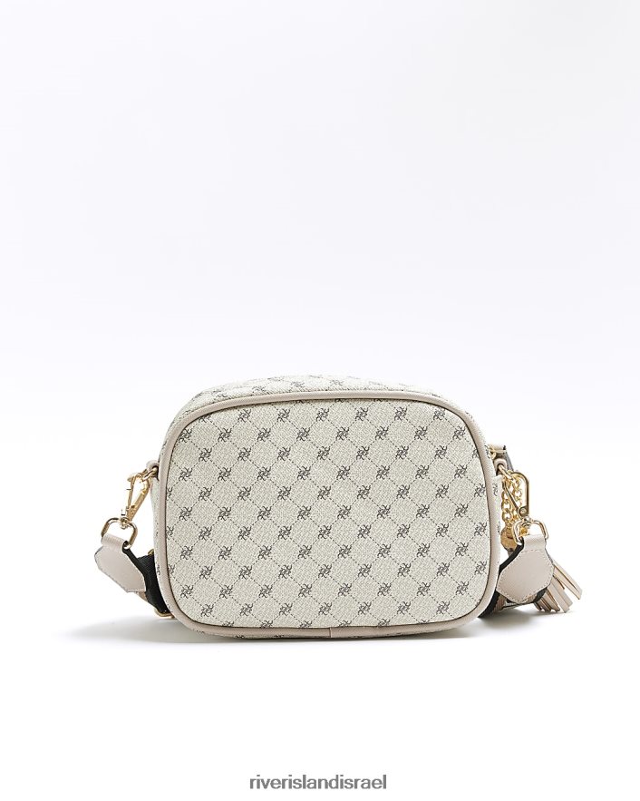 אביזרים River Island ri מונוגרמה תיק צולב גוף אפור נשים BDZ408932