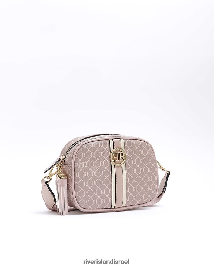 אביזרים River Island ri מונוגרמה תיק צולב גוף וָרוֹד נשים BDZ408935